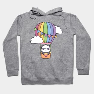 Cute Panda In Hot Air Balloon Doodle Hoodie